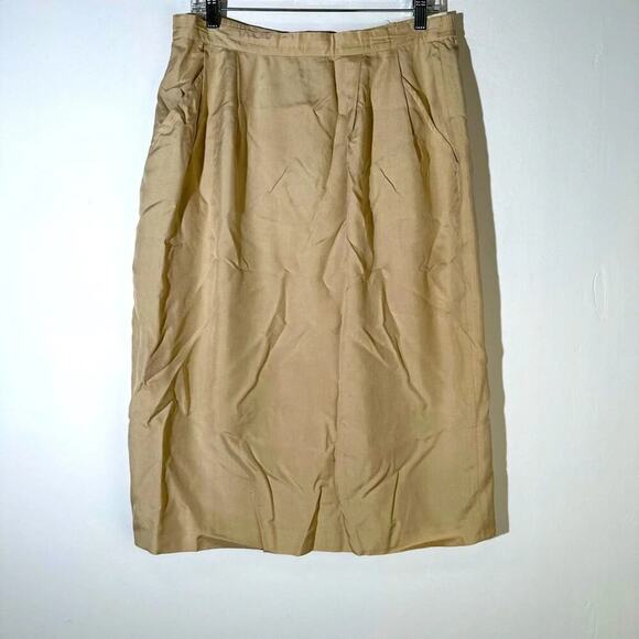 Vintage Norm Thompson Silk Pencil Skirt - Picture 2 of 4